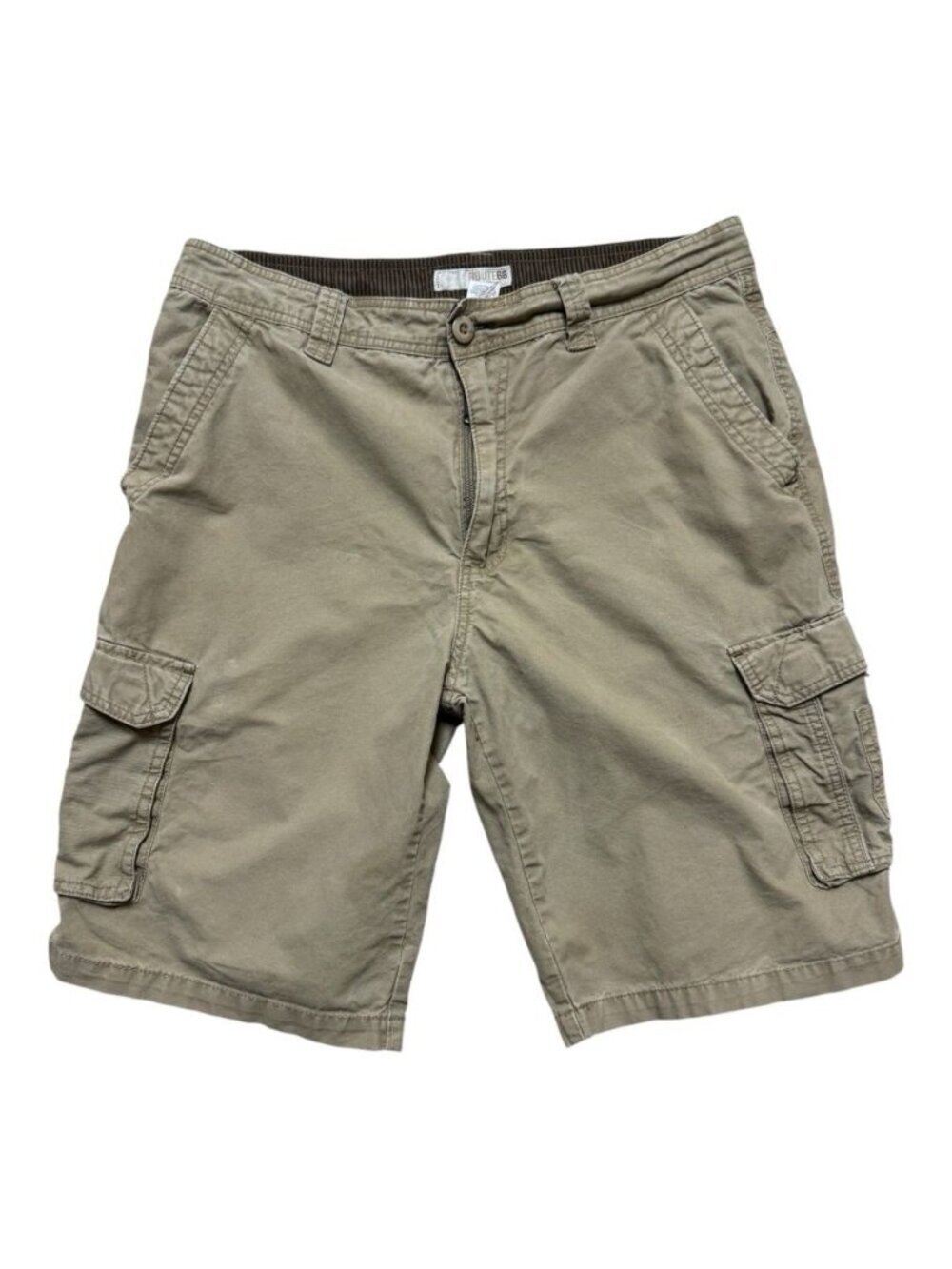 Route 66 Cargo Shorts Mens 36 Khaki Cotton Utility Casual Outdoor